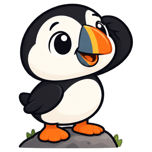 The puffin, standing watch on its rock